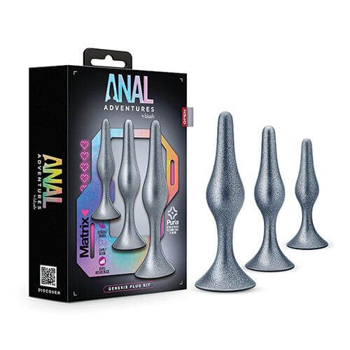 Blush Anal Adventures Matrix Genesis Plug Kit - Silver