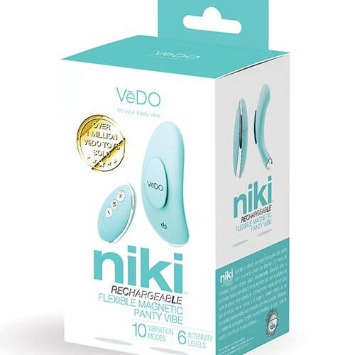 VeDO Niki Rechargeable Panty Vibe - Tease Me Turquoise